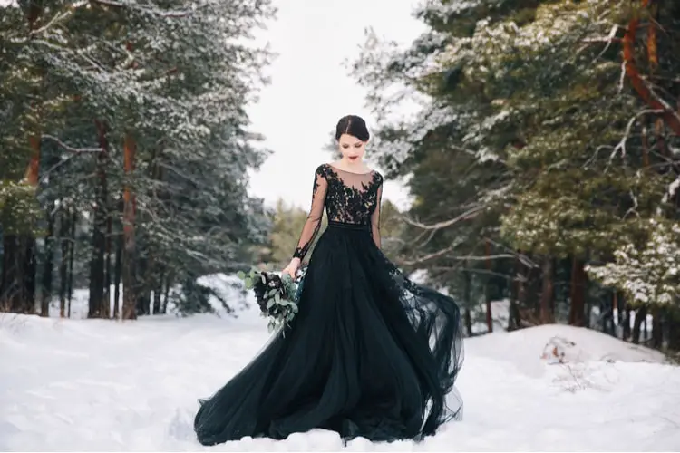 traditional spanish black wedding dress