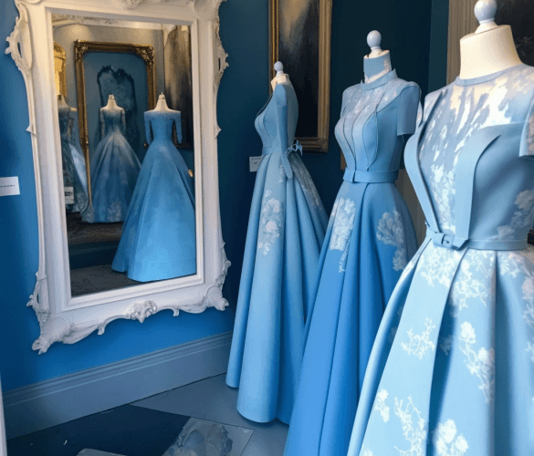Best Blue Wedding Dresses 585x500 